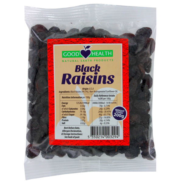 Good Health Black Raisins 175 grms