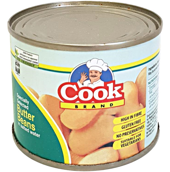 Cook Brand Butter Beans  X  210 grms
