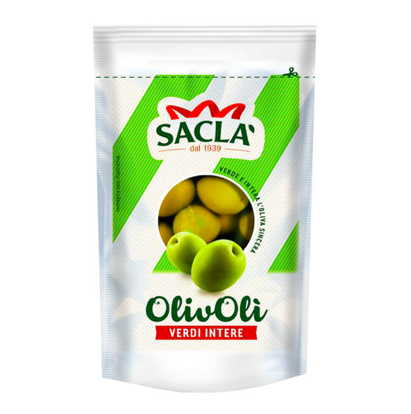 Sacla Green Olives 185g