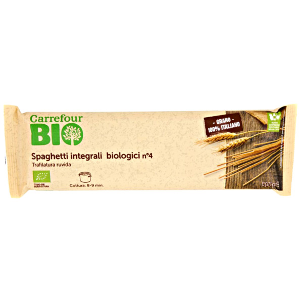 Carrefour Organic Wholemeal Spaghetti No 5 500g