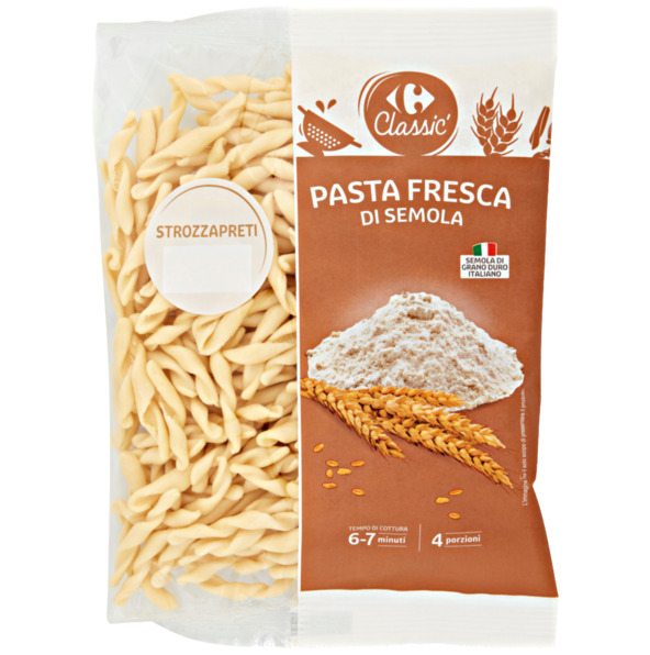 Carrefour Strozzapreti Pasta Fresca Di Semola 500 ml