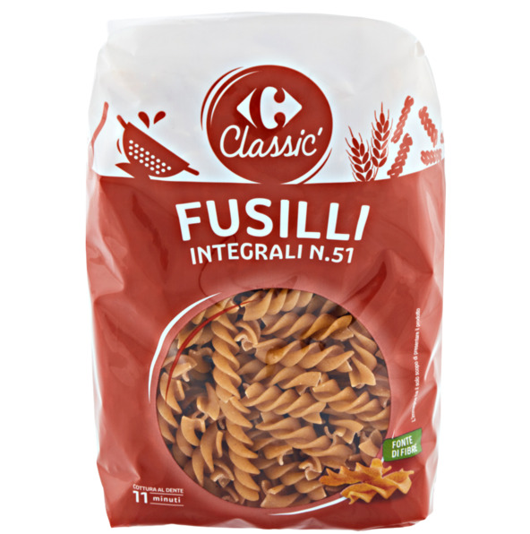 Carrefour  Wholemeal Fusilli N.51 500g