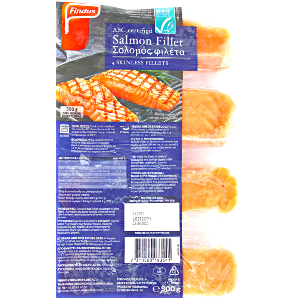 Findus Salmon Fillets 500g