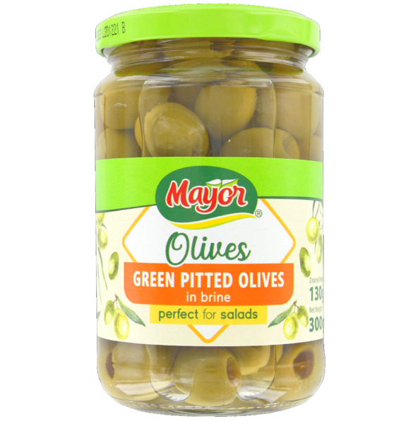 Mayor Green Pitted Olives 300g