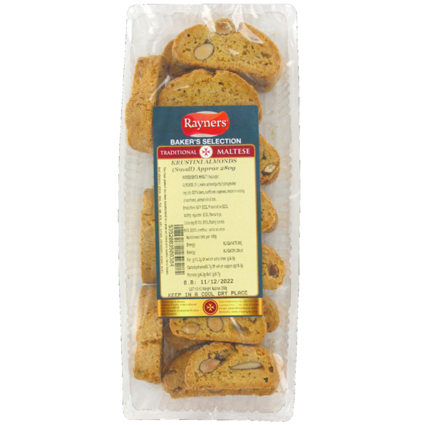 Rayner's Krustini Small Almonds  260 grms