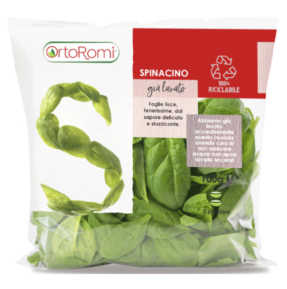 Orto Baby Spinach Washed 100 Grms