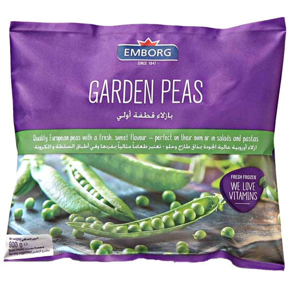 Emborg Frozen Vegetables Garden Peas Value Pack  900g