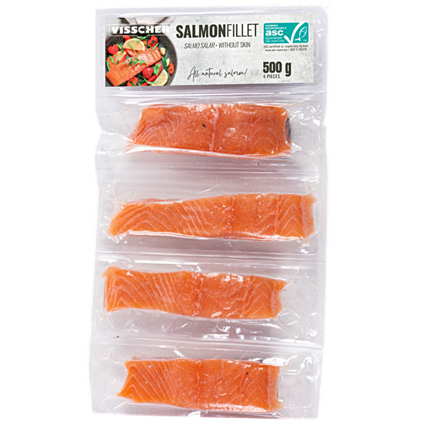 Visscher Frozen Salmon Fillets 4x125g