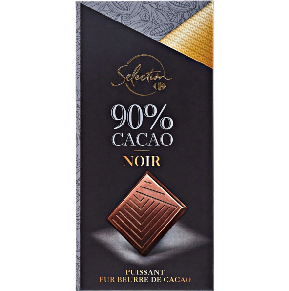 Carrefour Selection Dark Chocolate Bar 90% 80g