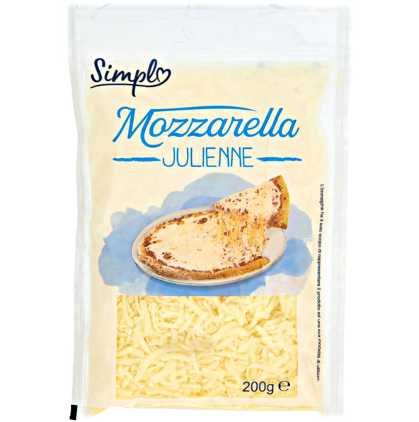Simpl Mozzarella Julienne 200g